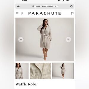 Parachute waffle robe tan